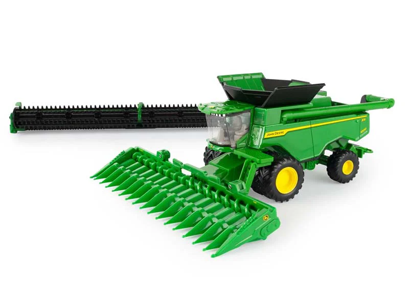 John Deere X9 1000 Combine w/ Corn & Grain Heads Diecast 1:64 Scale Model - ERTL 45762