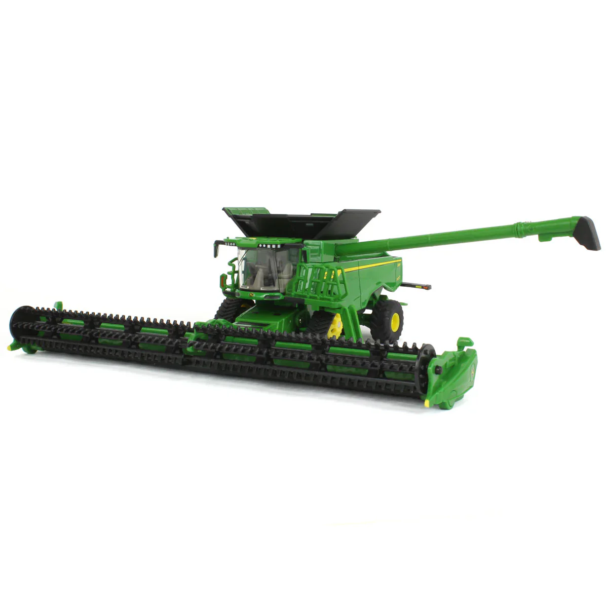 John Deere X9 1100 Combine w/ Front Tracks and Draper & Corn Heads (Prestige Collection) Diecast 1:64 Scale Model - ERTL 45747 - Image 4