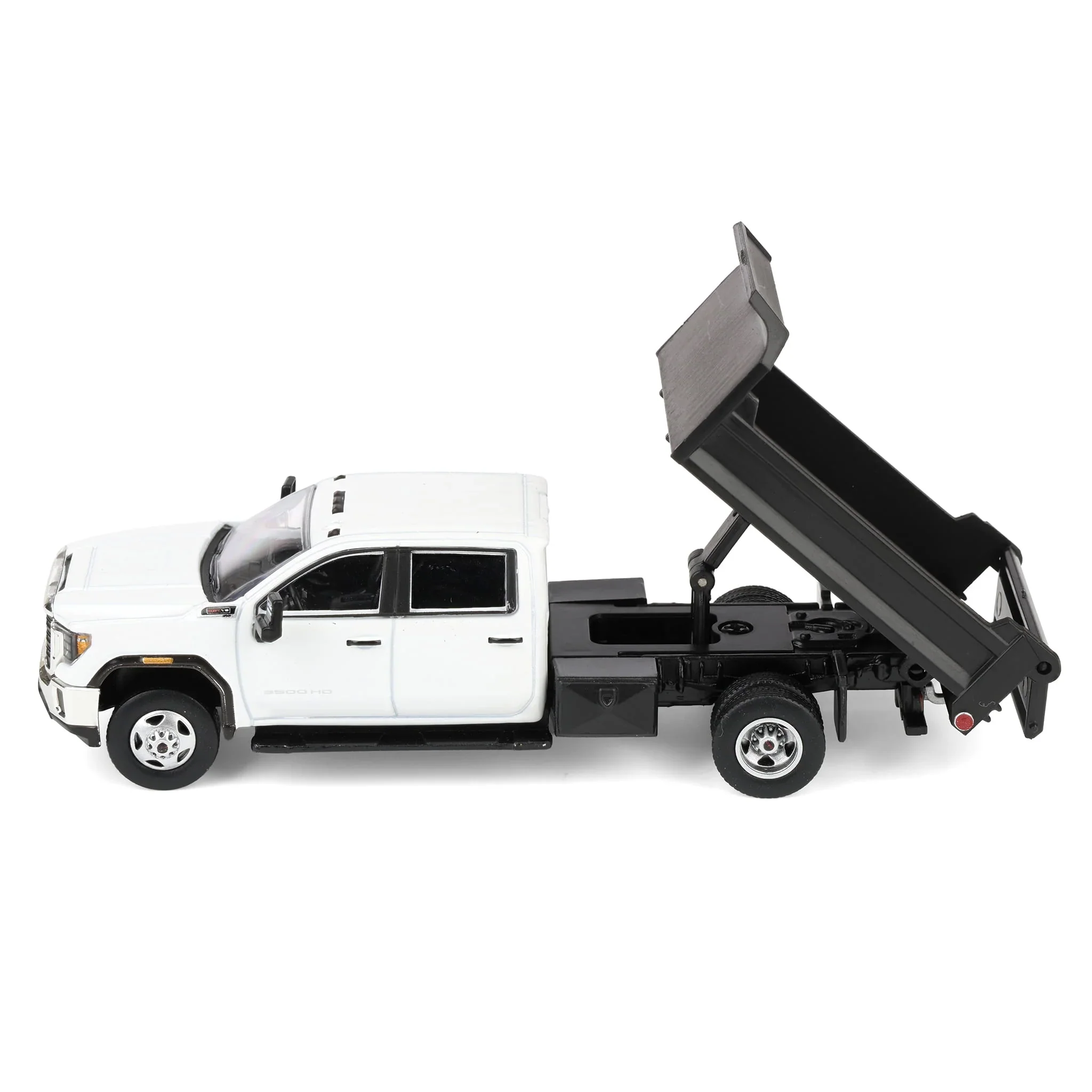 2022 GMC Sierra 3500HD w/ Dump Bed - Summit White Diecast 1:64 Scale Model - Karson Diecast Co. 51563A - Image 5