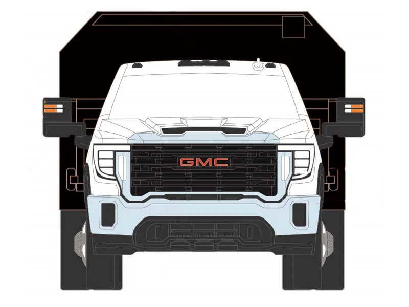 2022 GMC Sierra 3500HD w/ Dump Bed - Summit White Diecast 1:64 Scale Model - Karson Diecast Co. 51563A - Image 8