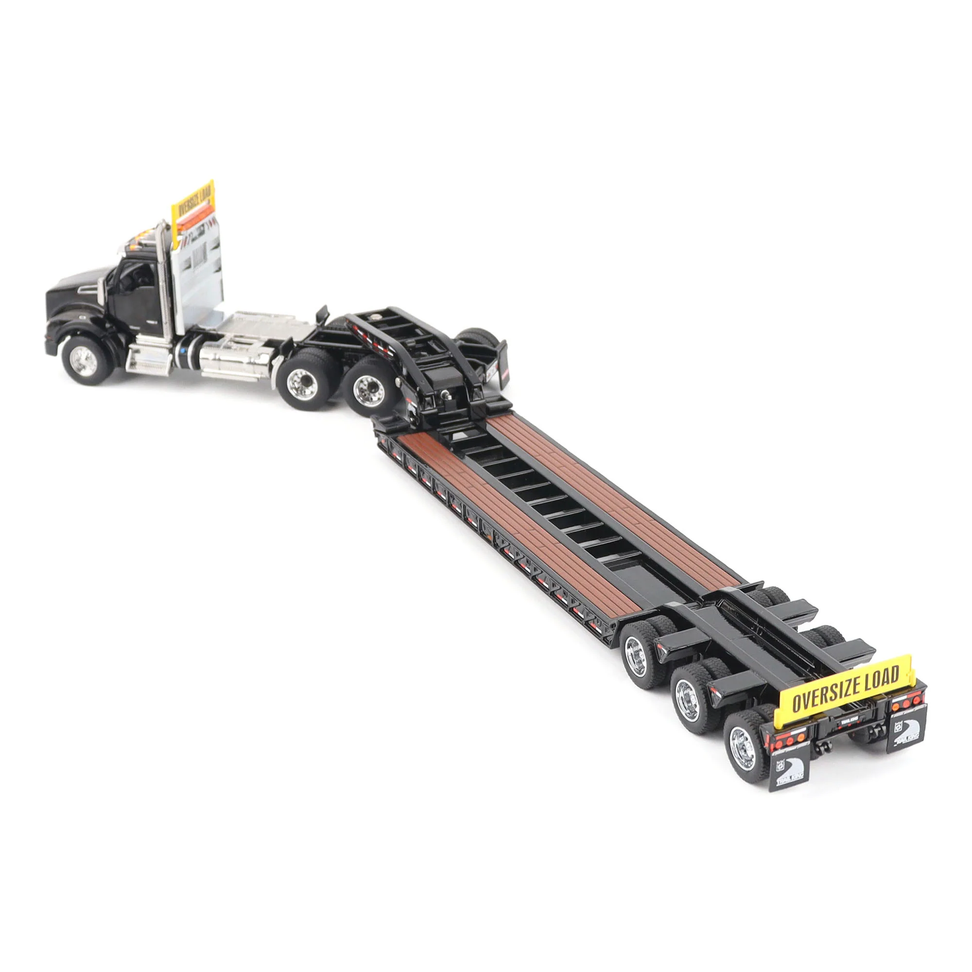 Kenworth T880 SBFA Daycab Tridem Tractor w/ Trail King TK120 HDG Lowboy Trailer (Transport Series) Diecast 1:50 Scale Model - Diecast Masters 71134 - Image 3