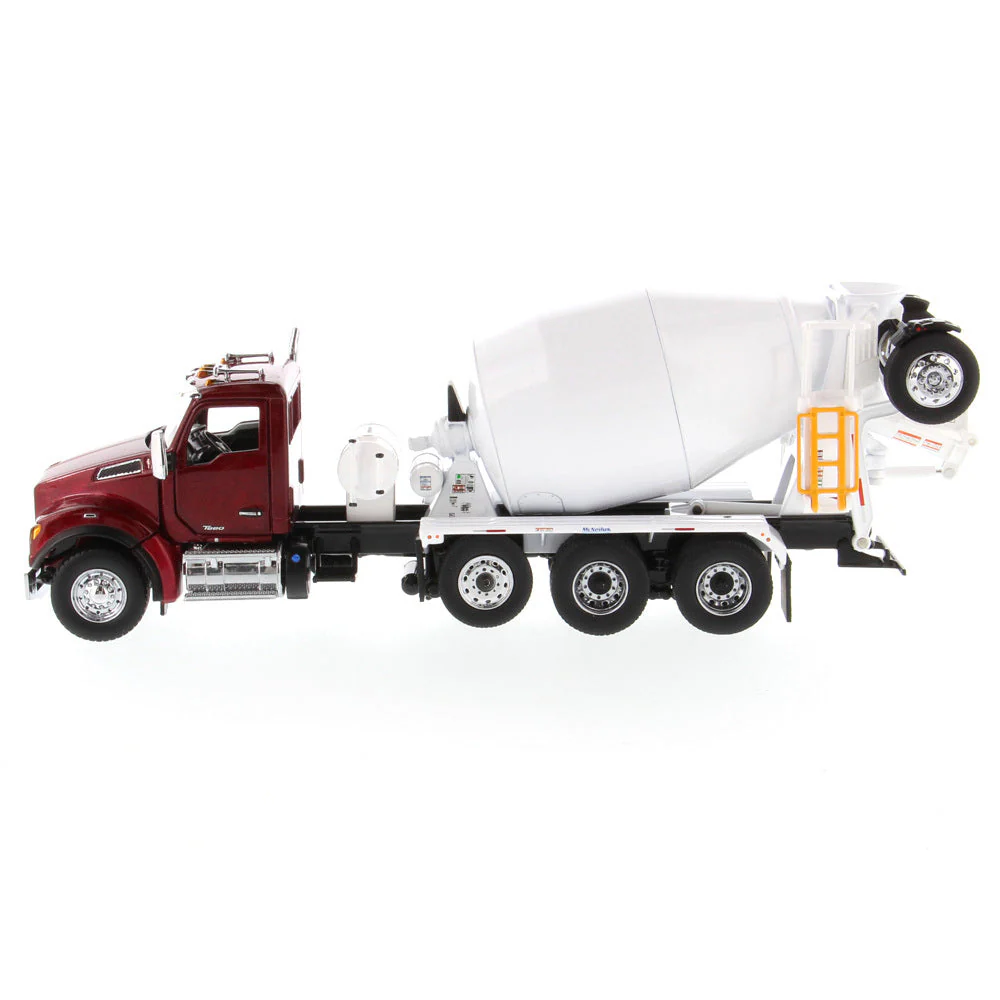Kenworth T880 SFFA Tandem w/ Lift Axle & McNeilus Bridegmaster Mixer (Transport Series) 1:50 Scale Model - Diecast Masters 71062 - Image 4