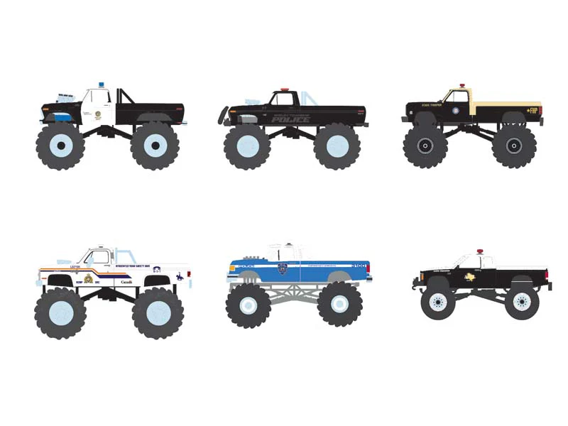 (Kings of Crunch Special Edition – Hot Pursuit) SET OF 6 Diecast 1:64 Scale Models - Greenlight 49170 - Image 2