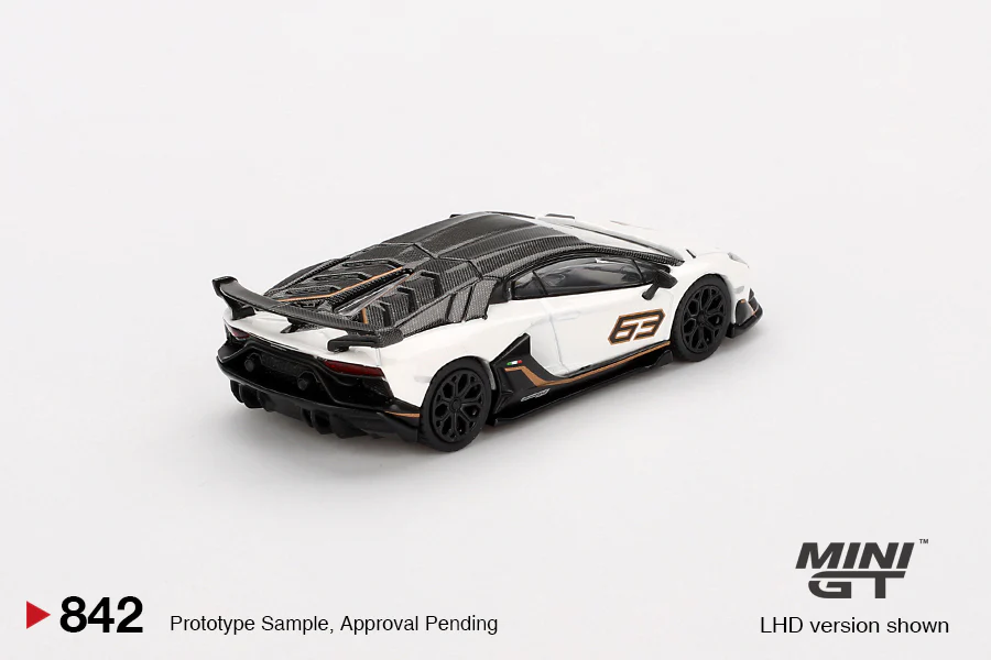 Lamborghini Aventador SVJ 63 – Bianco Asopo (Mini GT) Diecast 1:64 Scale Model - TSM MGT00842 - Image 3
