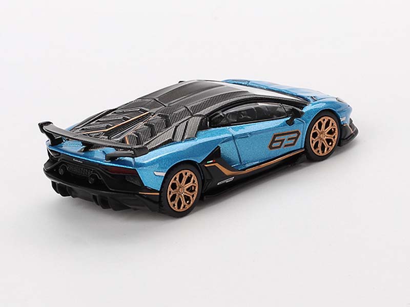 Lamborghini Aventador SVJ 63 – Blu Aegir (Mini GT) Diecast 1:64 Scale Model - TSM MGT00784 - Image 2