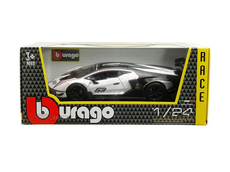 Lamborghini Essenza SCV12 – White (Race Series) Diecast 1:24 Scale Model - Bburago 28023WH - Image 2