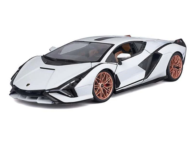 Lamborghini Sian FKP 37 White (Plus Series) Diecast 1:18 Scale Model - Bburago 11046WH