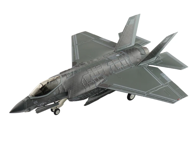 Lockheed Martin F-35C Black Chrome XE-105/168842 US Navy August 2022 Diecast 1:72 Scale Model - Hobby Master HA6212