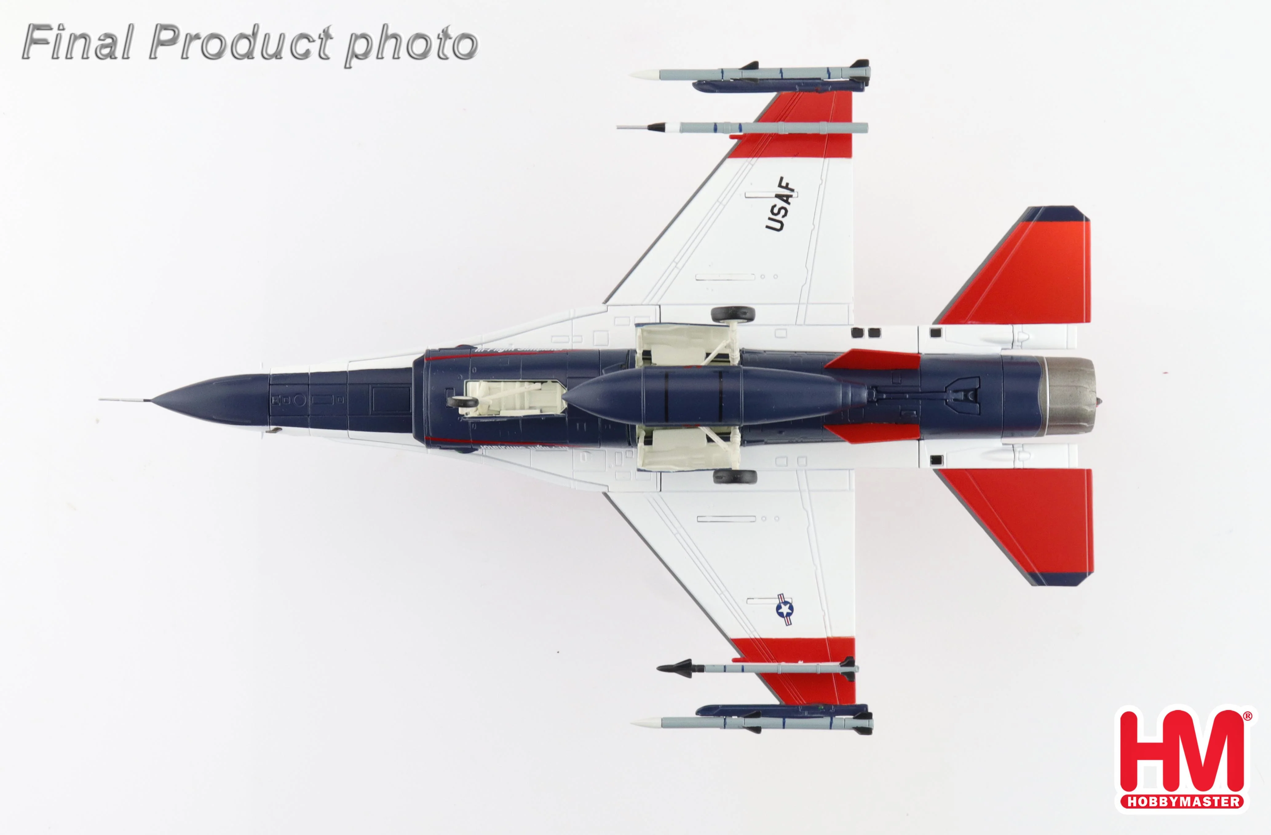 Lockheed Martin X-62A VISTA 86-0048 USAF Test Pilot School, Edwards AFB (w/2 x AIM-120, 1 x AIM-9x, 1 x ACMI pod, 1 center fuel tank) Diecast 1:72 Scale Model - Hobby Master HA38042B - Image 8