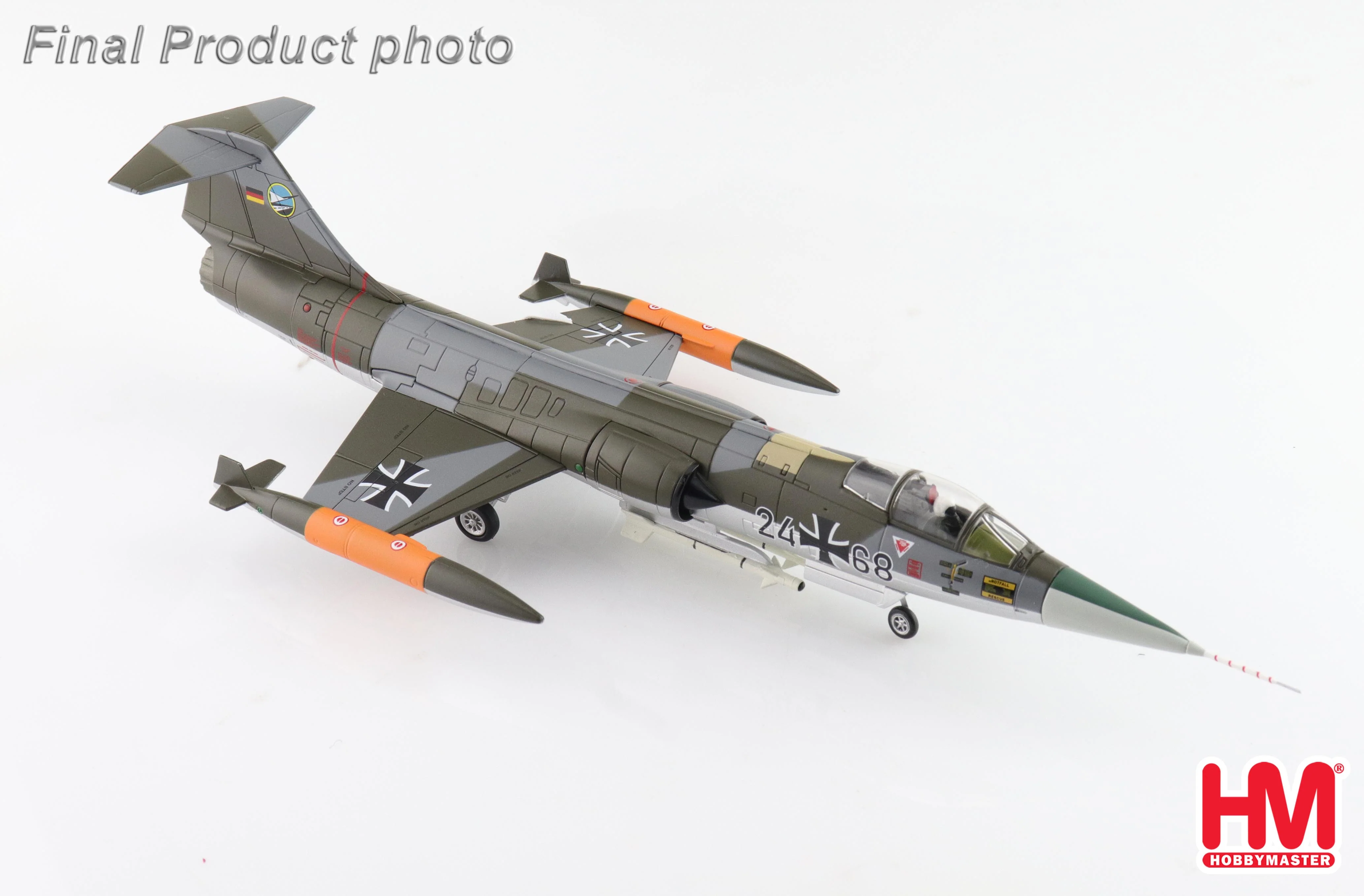 Lockheed TF-104G Starfighter 24+68, JG 74 (Molders) 1970s Diecast 1:72 Scale Model - Hobby Master HA1078 - Image 2