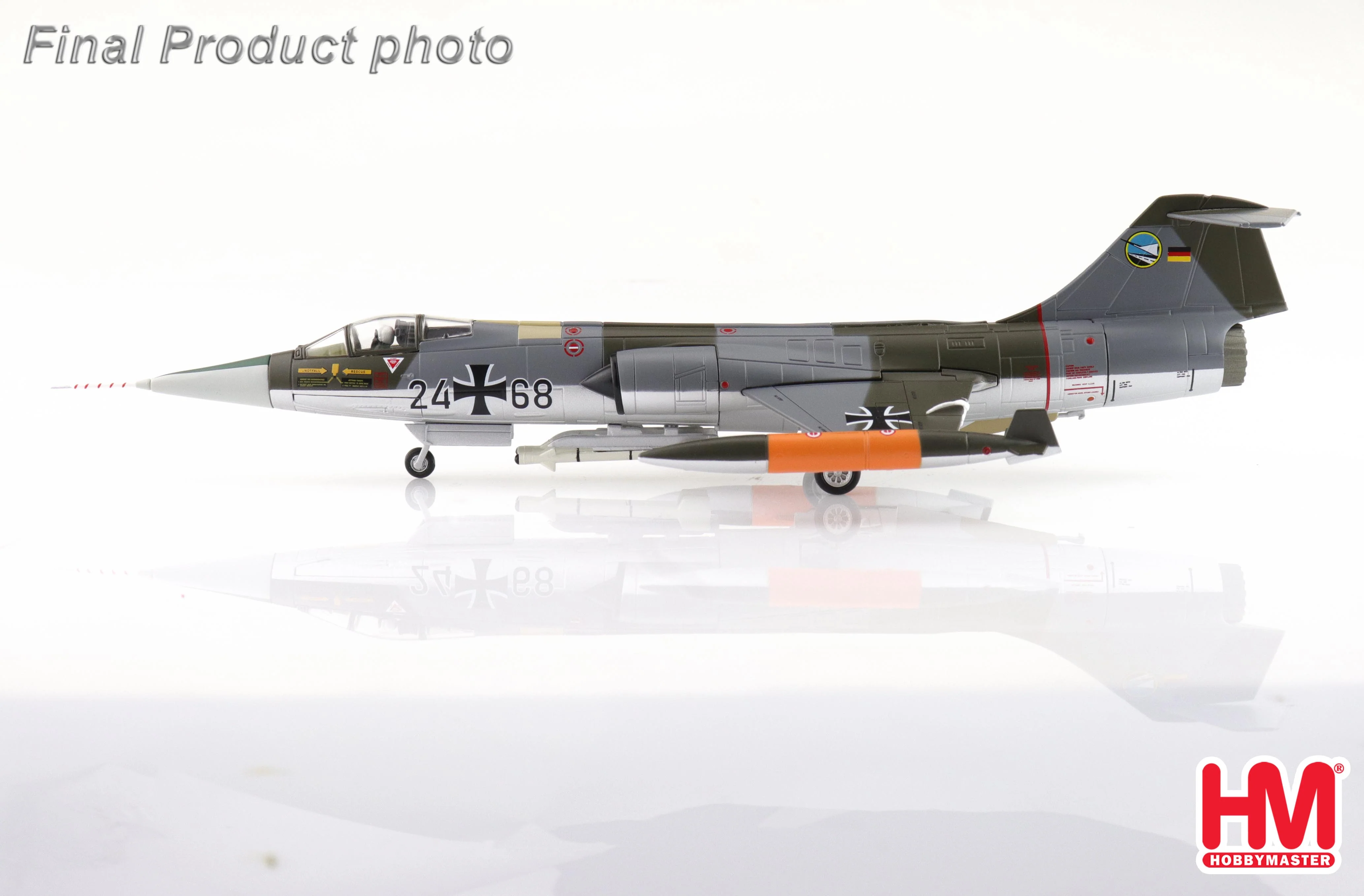 Lockheed TF-104G Starfighter 24+68, JG 74 (Molders) 1970s Diecast 1:72 Scale Model - Hobby Master HA1078 - Image 3