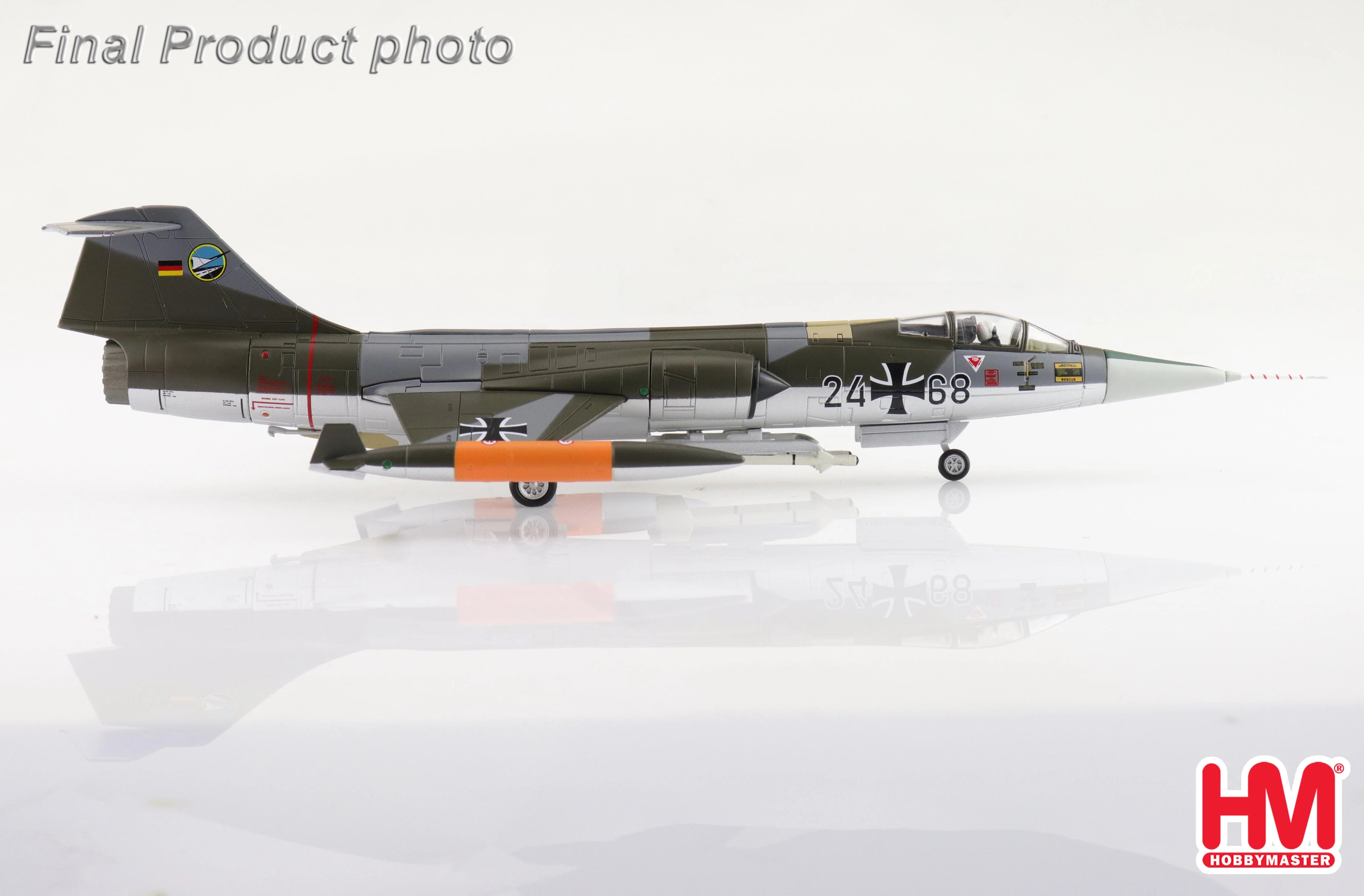 Lockheed TF-104G Starfighter 24+68, JG 74 (Molders) 1970s Diecast 1:72 Scale Model - Hobby Master HA1078 - Image 4