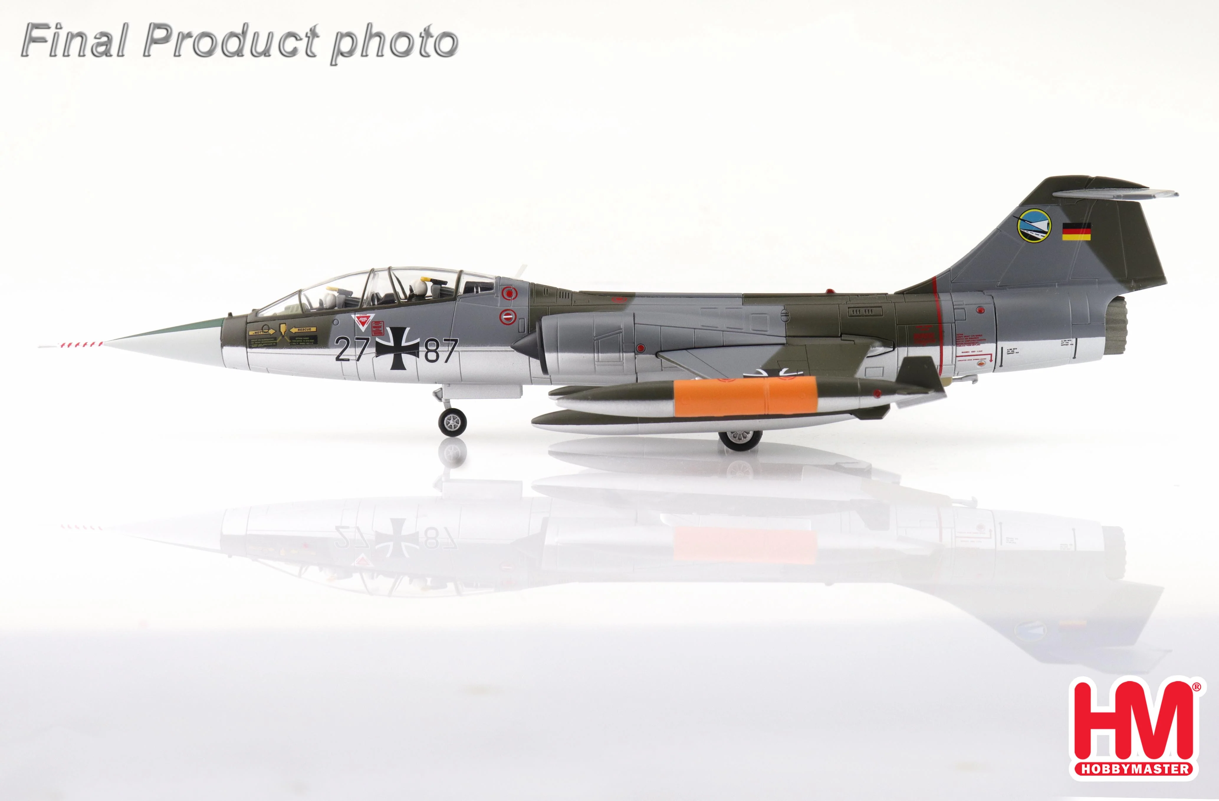 Lockheed TF-104G Starfighter 27+87, JG 74 (Molders) 1970s Diecast 1:72 Scale Model - Hobby Master HA1077 - Image 5