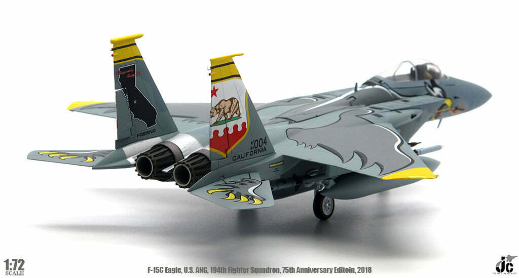 McDonnell Douglas F-15C Eagle USAF ANG 194th Fighter Squadron Diecast 1:72 Scale Model - JC Wings JCW-72-F15-013 - Image 3