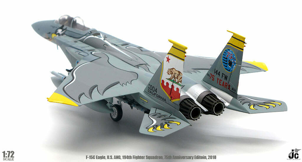 McDonnell Douglas F-15C Eagle USAF ANG 194th Fighter Squadron Diecast 1:72 Scale Model - JC Wings JCW-72-F15-013 - Image 7