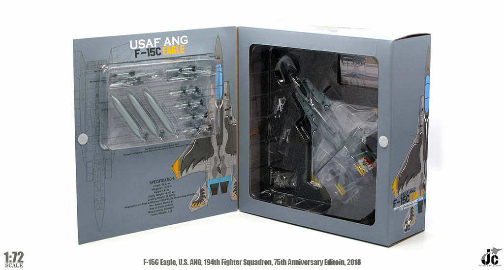 McDonnell Douglas F-15C Eagle USAF ANG 194th Fighter Squadron Diecast 1:72 Scale Model - JC Wings JCW-72-F15-013 - Image 9