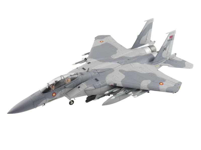 McDonnell Douglas F-15QA Ababil QA538 Qatar Emiri Air Force RIAT 2024 (w/ 12 x AIM-120, 3 x fuel tank) Diecast 1:72 Scale Model - Hobby Master HA4546