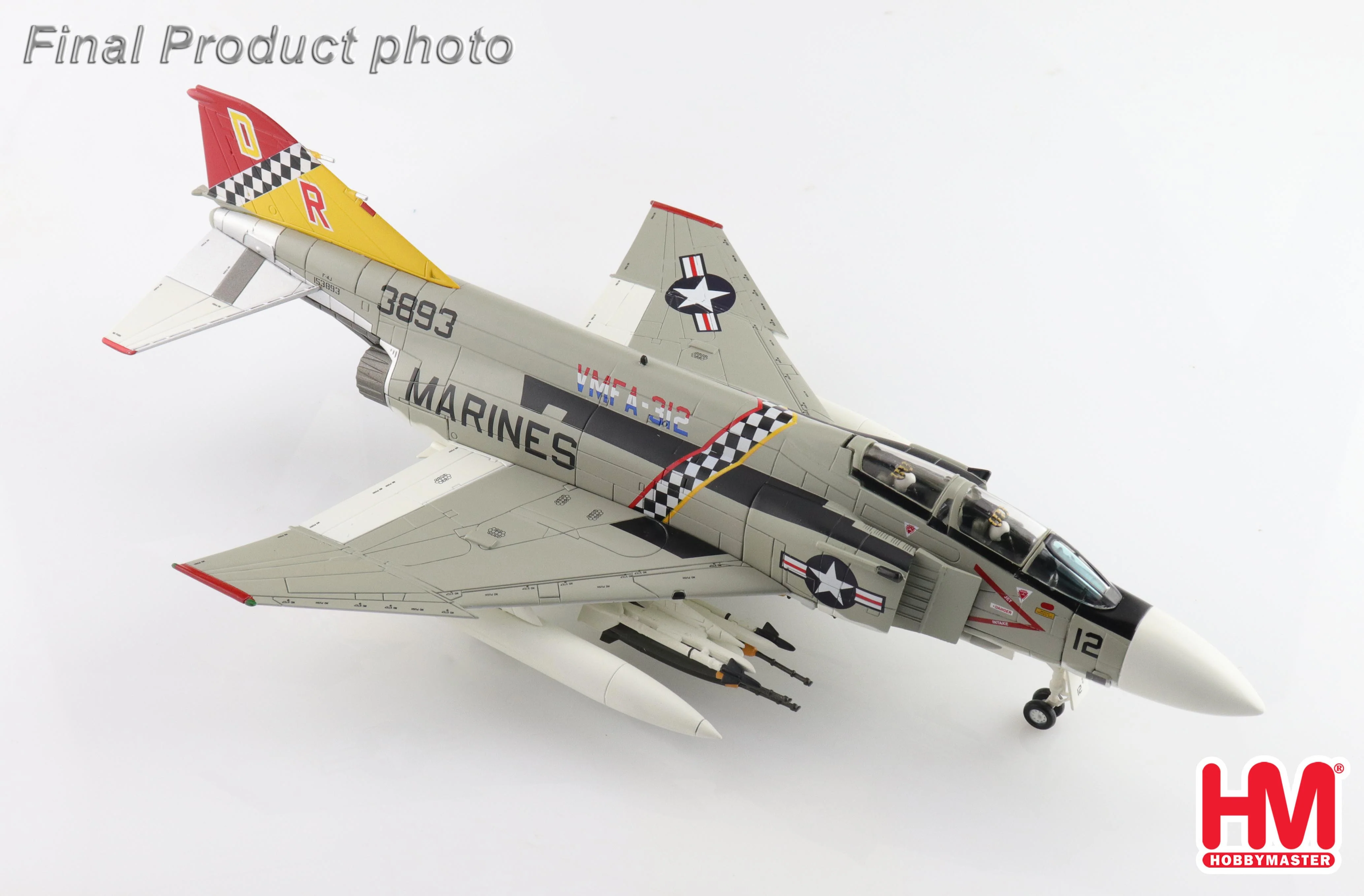 McDonnell Douglas F-4J Phantom II 153893 VMFA-31 US Marines 1976 Diecast 1:72 Scale Model - Hobby Master HA19067 - Image 3