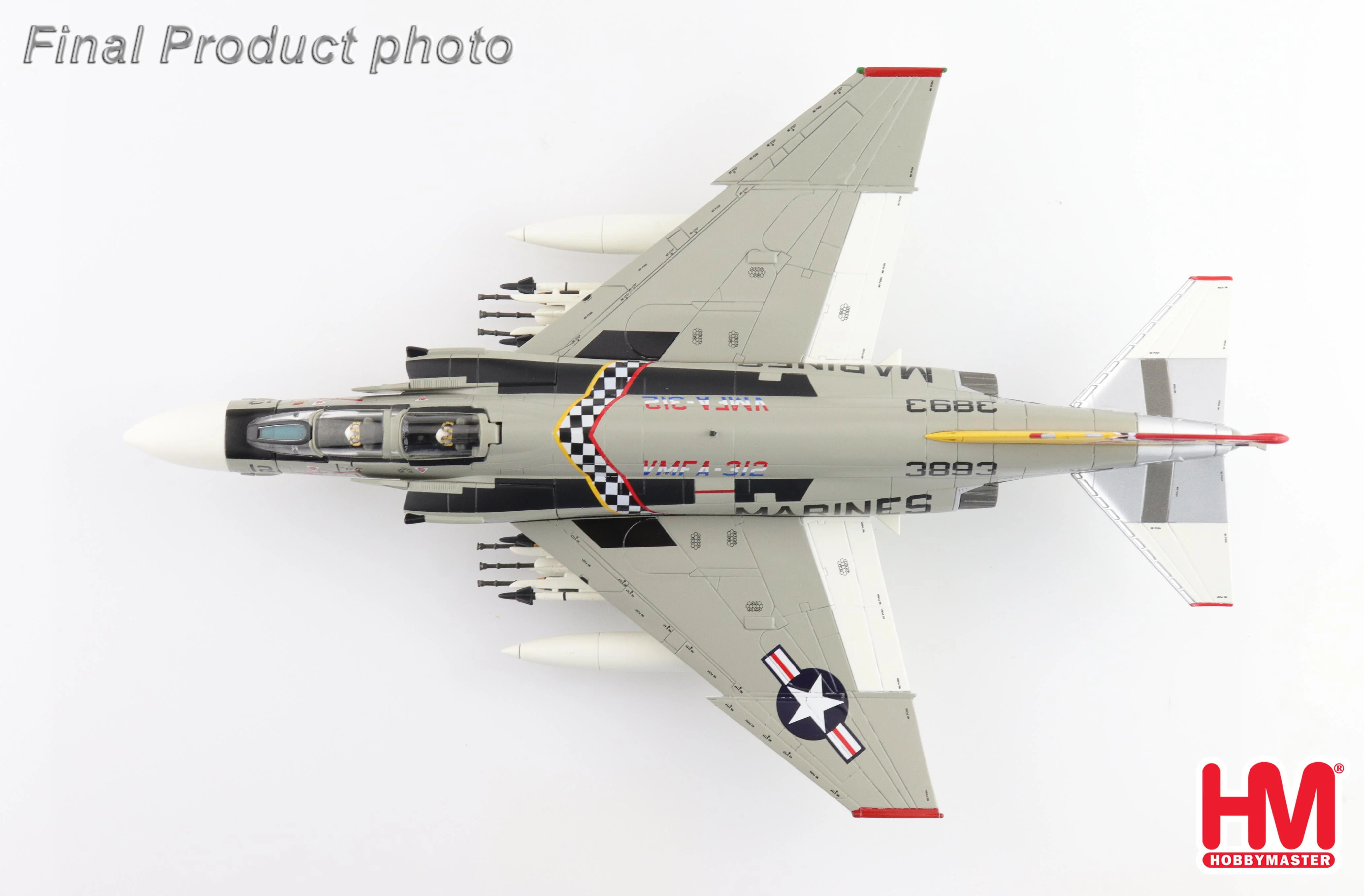 McDonnell Douglas F-4J Phantom II 153893 VMFA-31 US Marines 1976 Diecast 1:72 Scale Model - Hobby Master HA19067 - Image 4