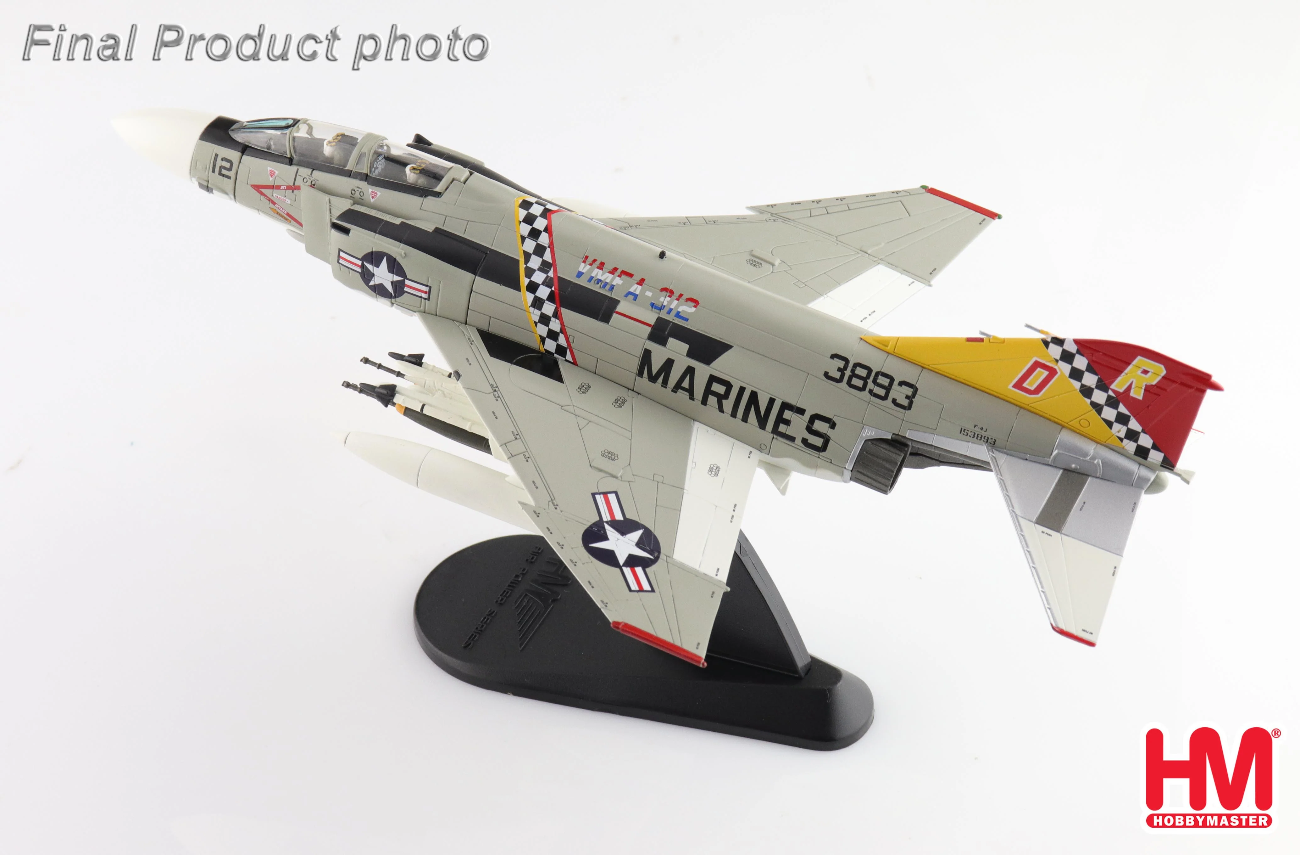 McDonnell Douglas F-4J Phantom II 153893 VMFA-31 US Marines 1976 Diecast 1:72 Scale Model - Hobby Master HA19067 - Image 7
