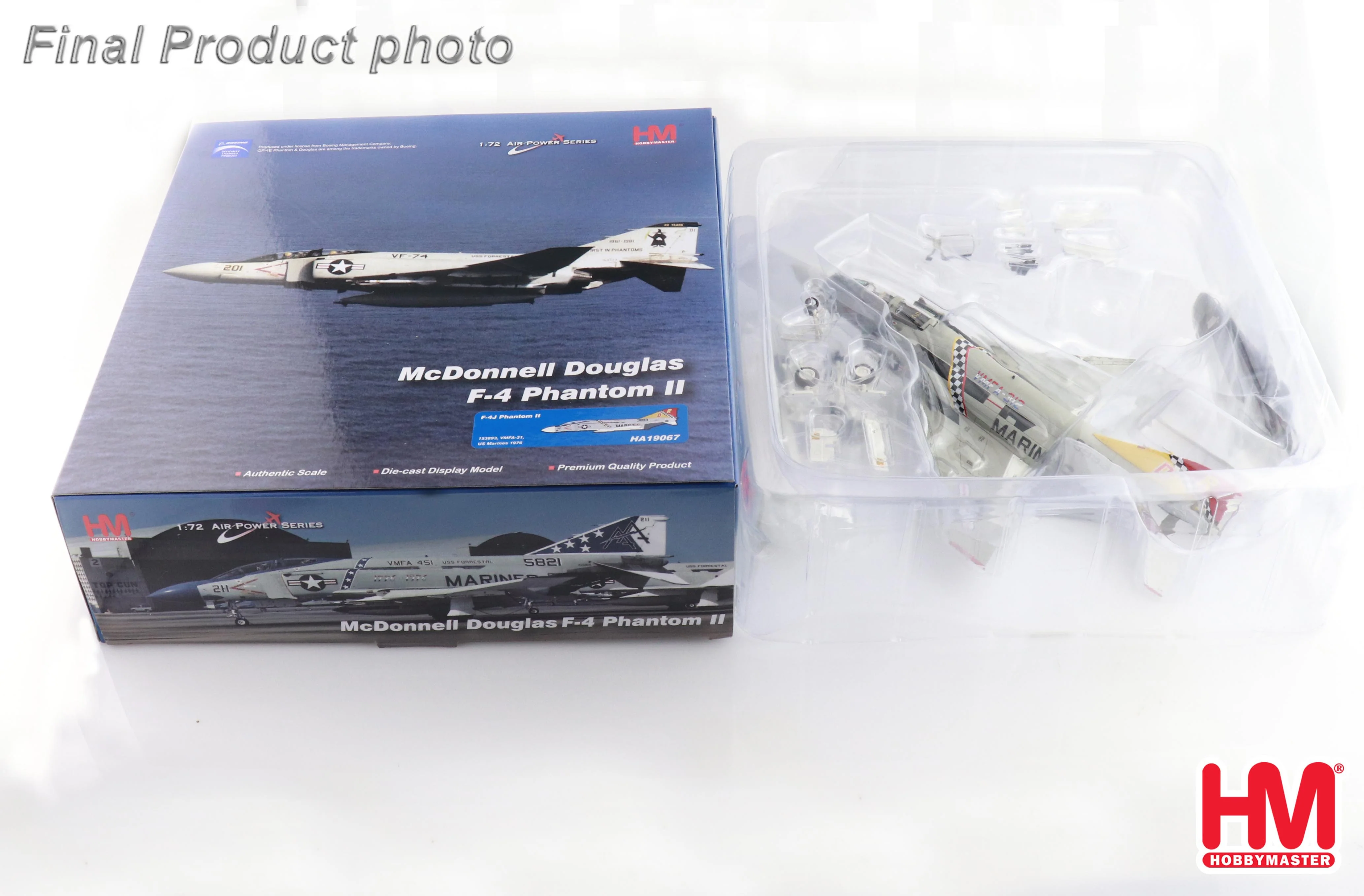 McDonnell Douglas F-4J Phantom II 153893 VMFA-31 US Marines 1976 Diecast 1:72 Scale Model - Hobby Master HA19067 - Image 9