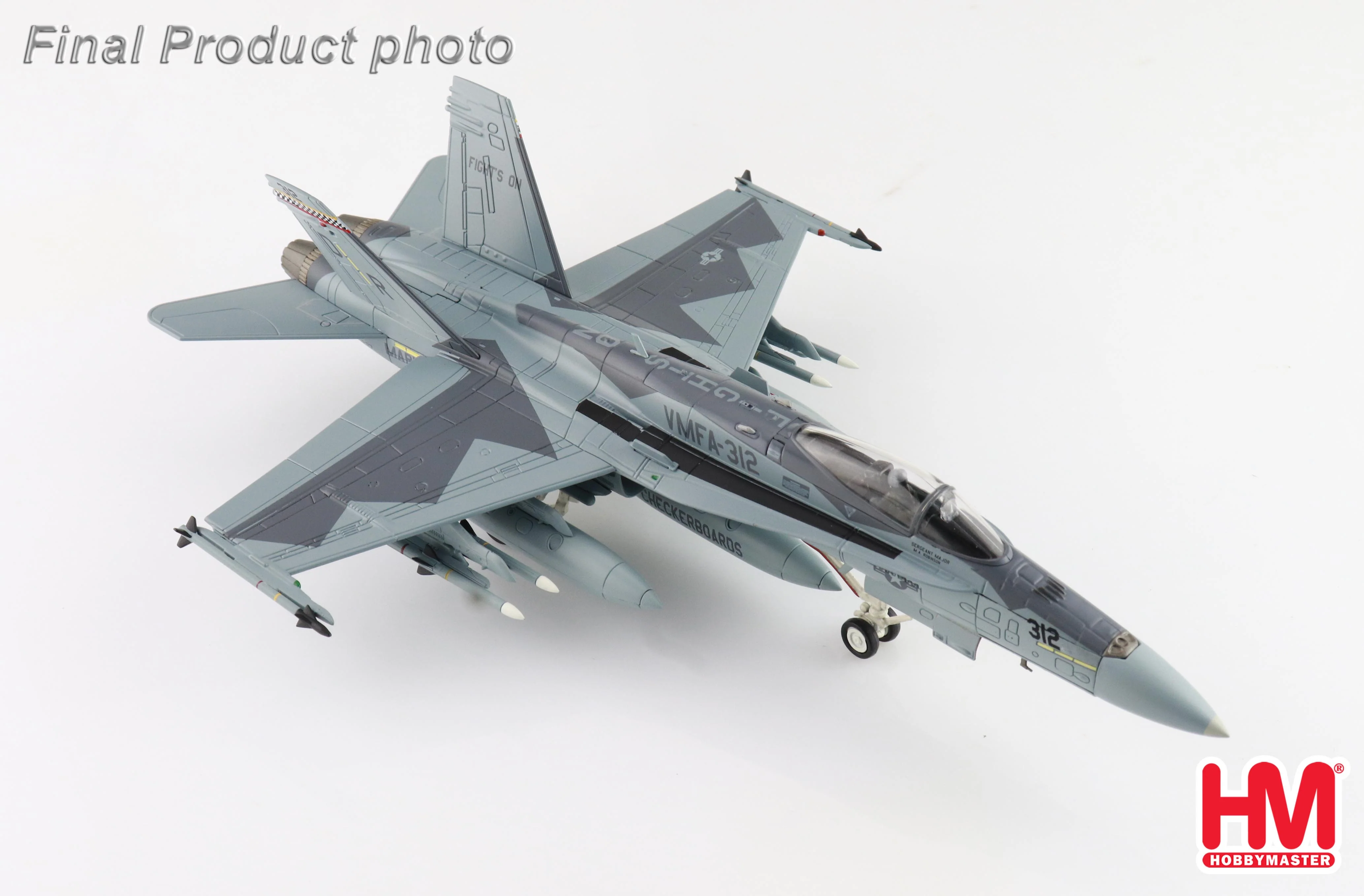 McDonnell Douglas F/A-18C Hornet 165227 VMFA-312 MCAS Iwakuni Yamaguchi 2022 Diecast 1:72 Scale Model - Hobby Master HA3587 - Image 2