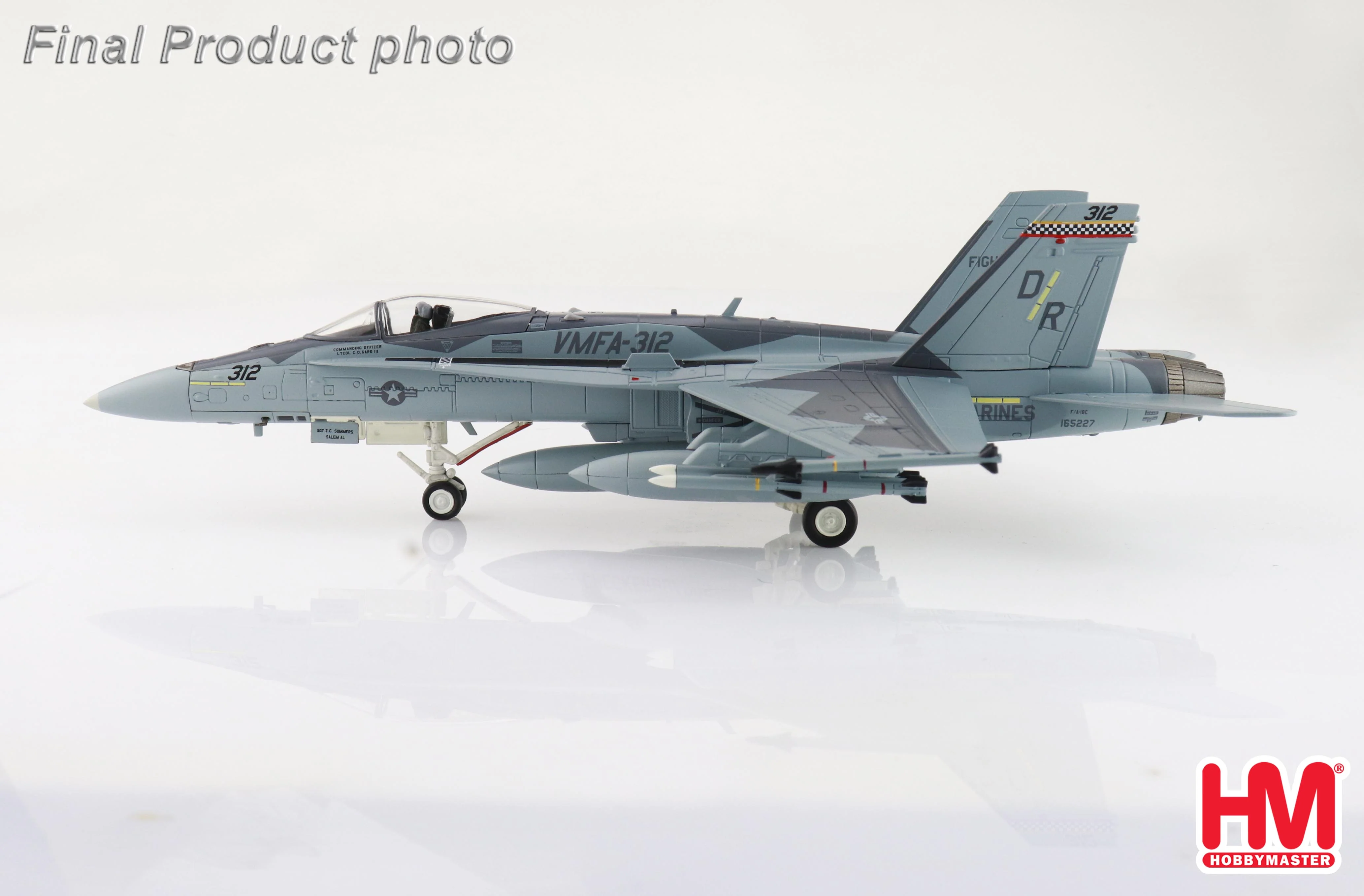 McDonnell Douglas F/A-18C Hornet 165227 VMFA-312 MCAS Iwakuni Yamaguchi 2022 Diecast 1:72 Scale Model - Hobby Master HA3587 - Image 5