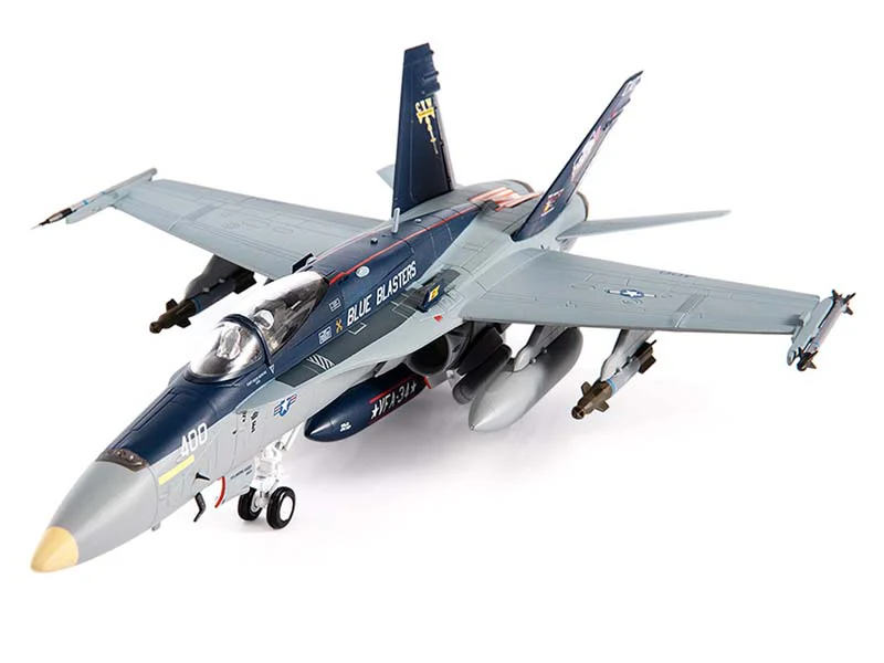 McDonnell Douglas F/A-18C Hornet U.S. NAVY VFA-34 Blue Blasters The Last Cruise Diecast 1:72 Scale Model - JC Wings JCW-72-F18-018