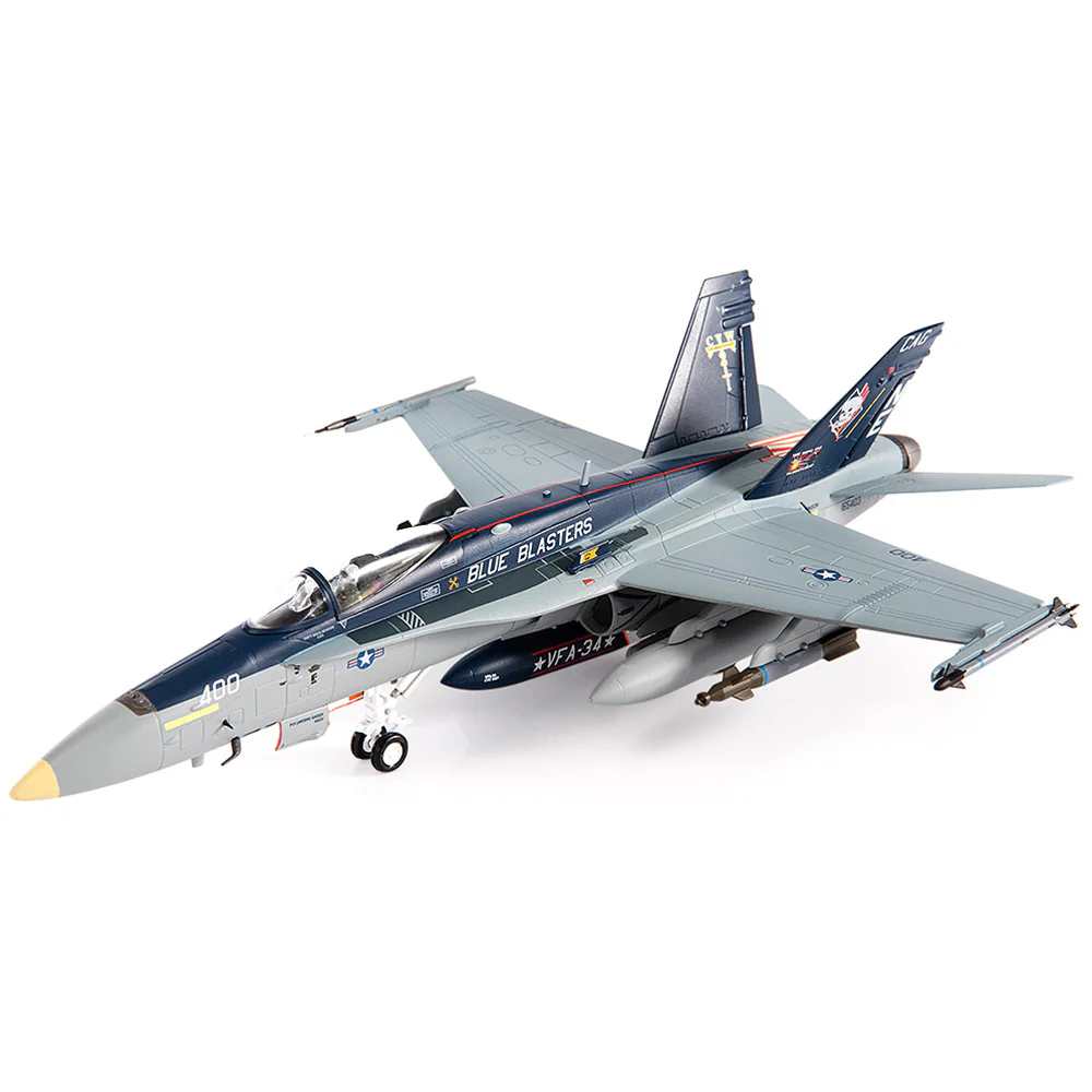 McDonnell Douglas F/A-18C Hornet U.S. NAVY VFA-34 Blue Blasters The Last Cruise Diecast 1:72 Scale Model - JC Wings JCW-72-F18-018 - Image 2
