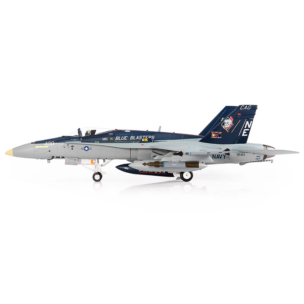 McDonnell Douglas F/A-18C Hornet U.S. NAVY VFA-34 Blue Blasters The Last Cruise Diecast 1:72 Scale Model - JC Wings JCW-72-F18-018 - Image 3