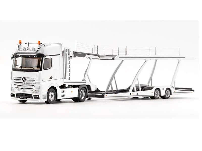 Mercedes-Benz AMG Actros Auto Transporter – White Diecast 1:64 Scale Model - GCD KS-069-400