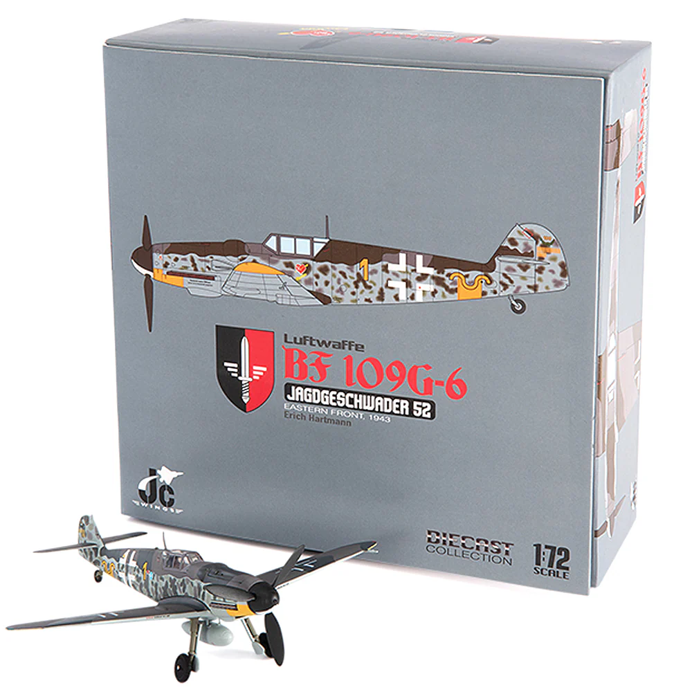 Messerschmitt BF 109G-6 Erich Hartmann Luftwaffe JG 52 Diecast 1:72 Scale Model - JC Wings JCW-72-BF109-001 - Image 5