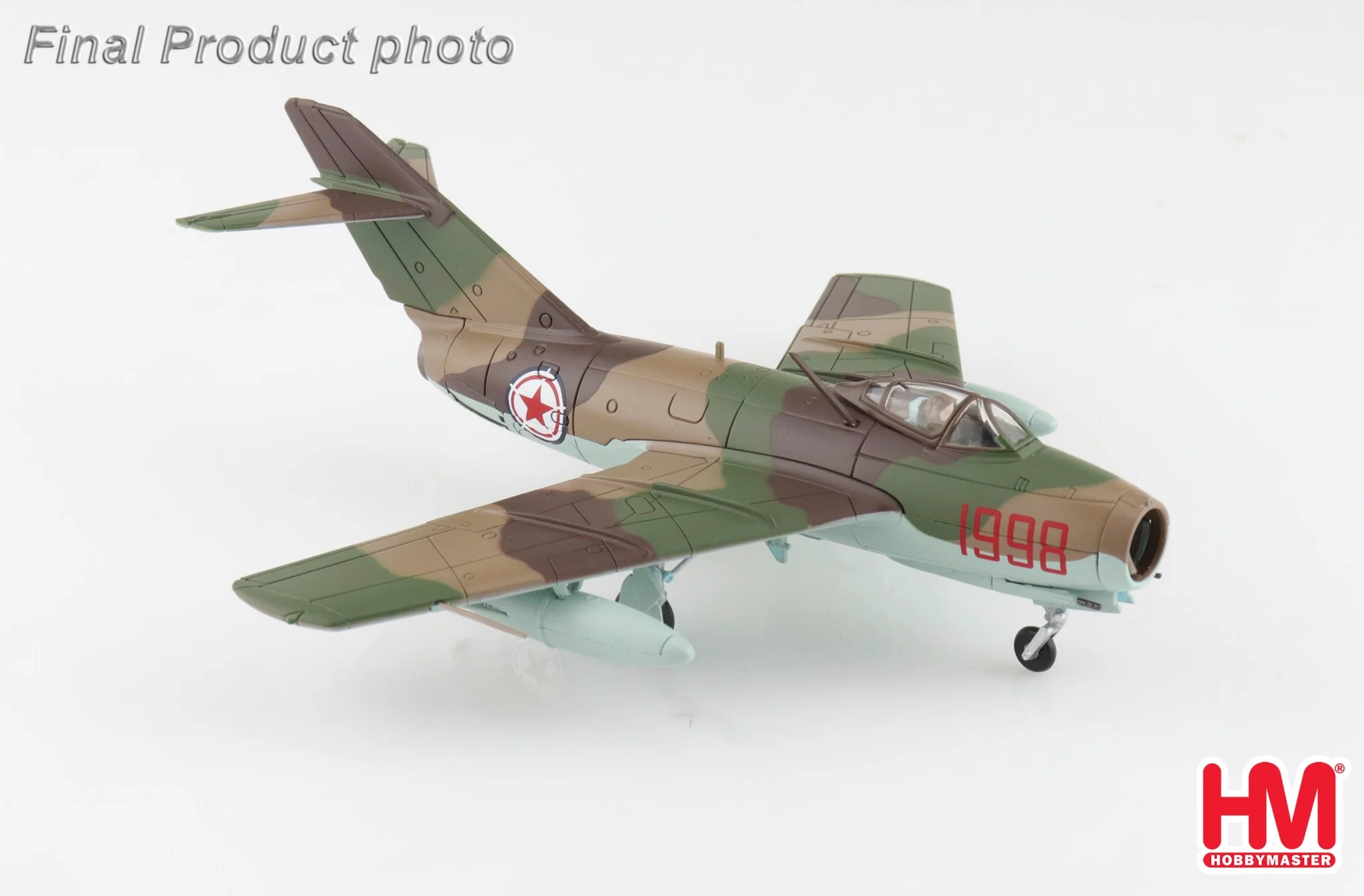 MIG-15bis Red 1998 Maj. Ivanovich Mikhin - 518th IAP North Korea May 1953 Diecast 1:72 Scale Model - Hobby Master HA2423 - Image 6