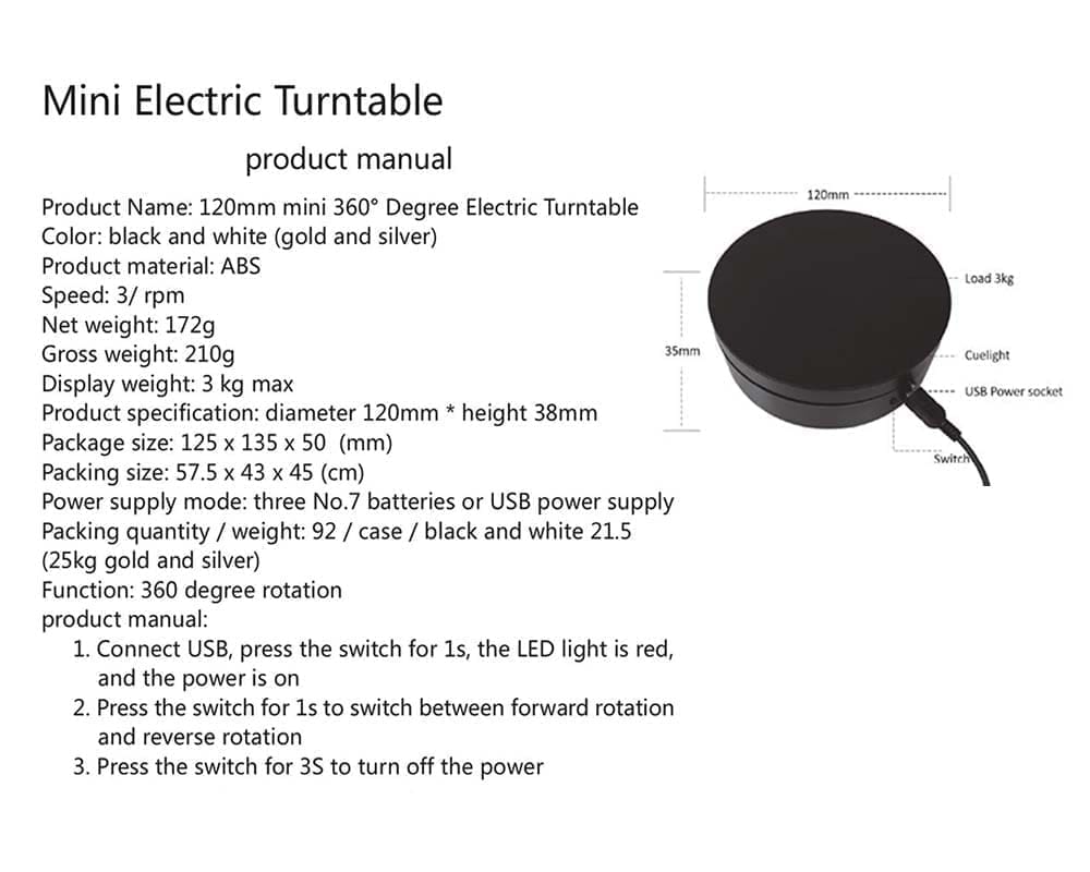 Mini Turntable Display 4.75″ – Mirror Top for 1:64 / 1:43 Scale Models - E12-MR - Image 4