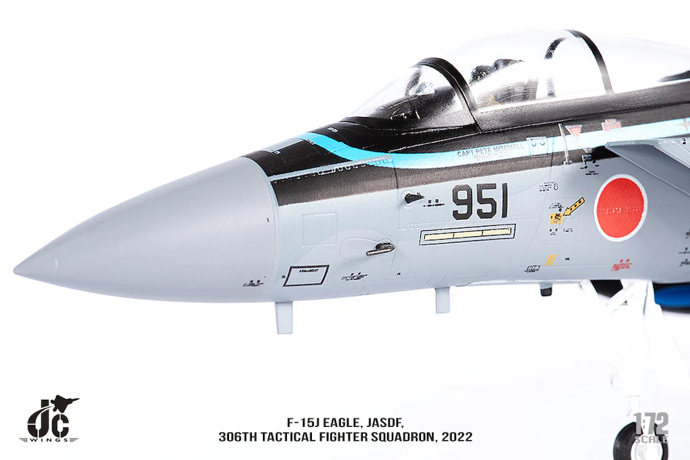 Mitsubishi F-15J Eagle JASDF - 306th Tactical Fighter Squadron Diecast 1:72 Scale Model - JC Wings JCW-72-F15-022 - Image 2