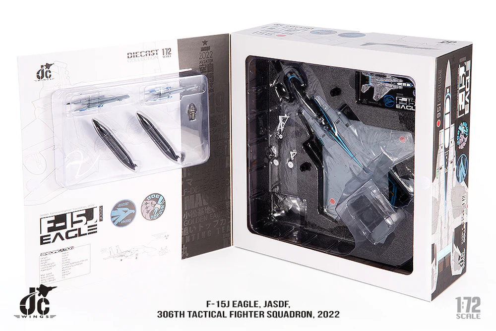Mitsubishi F-15J Eagle JASDF - 306th Tactical Fighter Squadron Diecast 1:72 Scale Model - JC Wings JCW-72-F15-022 - Image 7