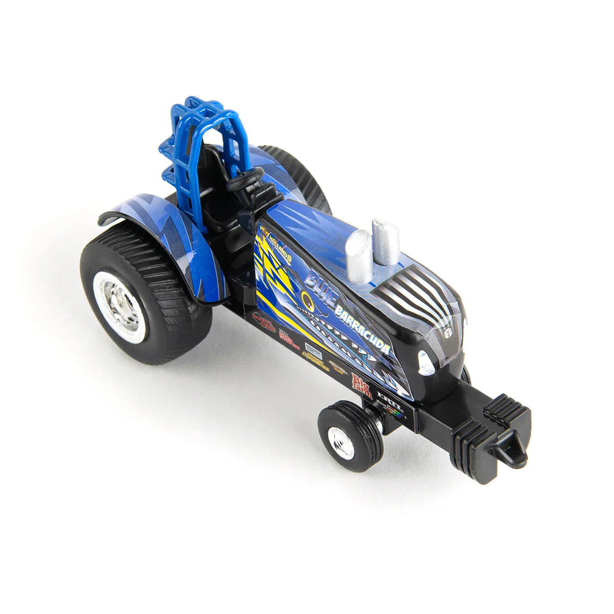 New Holland "Blue Barracuda" Pulling Tractor w/ Pickup Truck & Trailer Diecast 1:64 Scale Model - ERTL 47570 - Image 2