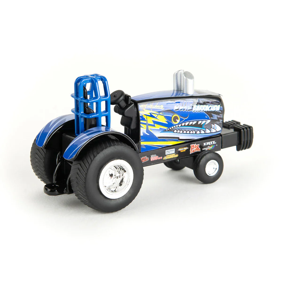 New Holland "Blue Barracuda" Pulling Tractor w/ Pickup Truck & Trailer Diecast 1:64 Scale Model - ERTL 47570 - Image 3