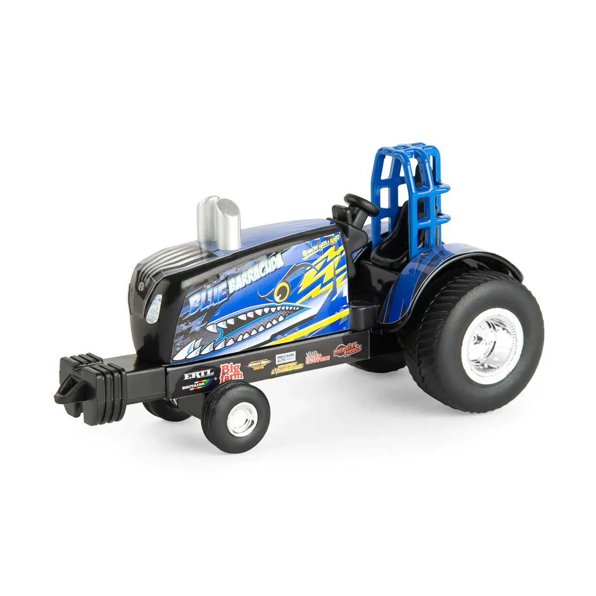 New Holland "Blue Barracuda" Pulling Tractor w/ Pickup Truck & Trailer Diecast 1:64 Scale Model - ERTL 47570 - Image 4