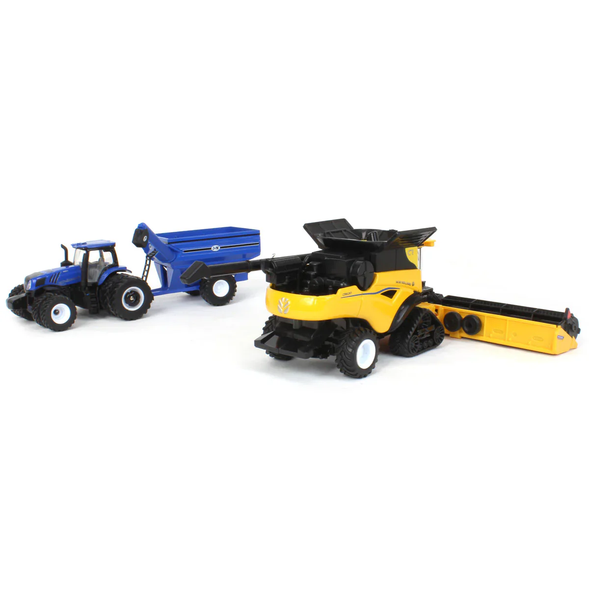 New Holland CR8.90 Combine Tractor & J&M Grain Cart Set Diecast 1:64 Scale Model - ERTL ERT13996 - Image 4