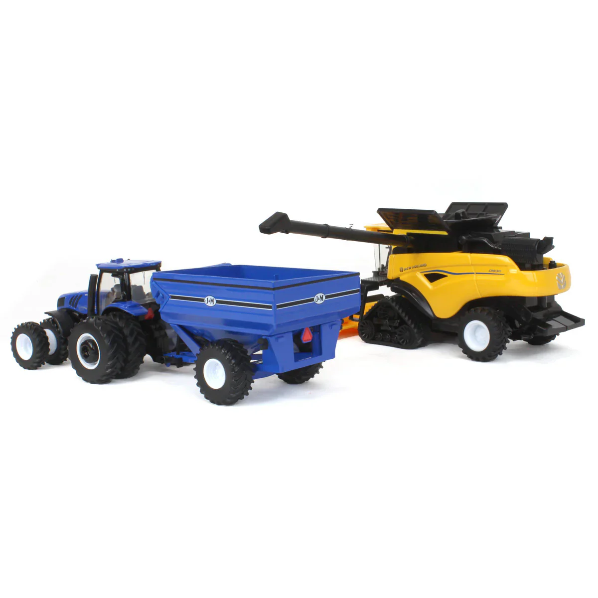 New Holland CR8.90 Combine Tractor & J&M Grain Cart Set Diecast 1:64 Scale Model - ERTL ERT13996 - Image 6