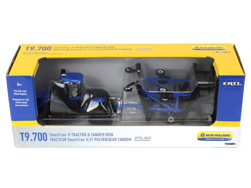 New Holland T9.700 SmartTrax II w/ PLM Intel & Folding Disc Diecast 1:64 Scale Model - ERTL ERT13995 - Image 5
