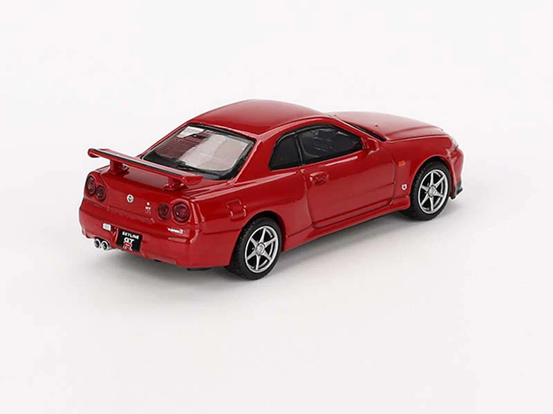 Nissan Skyline GT-R (R34) V-Spec Active Red (Mini GT) Diecast 1:64 Scale Model - TSM MGT00796 - Image 2