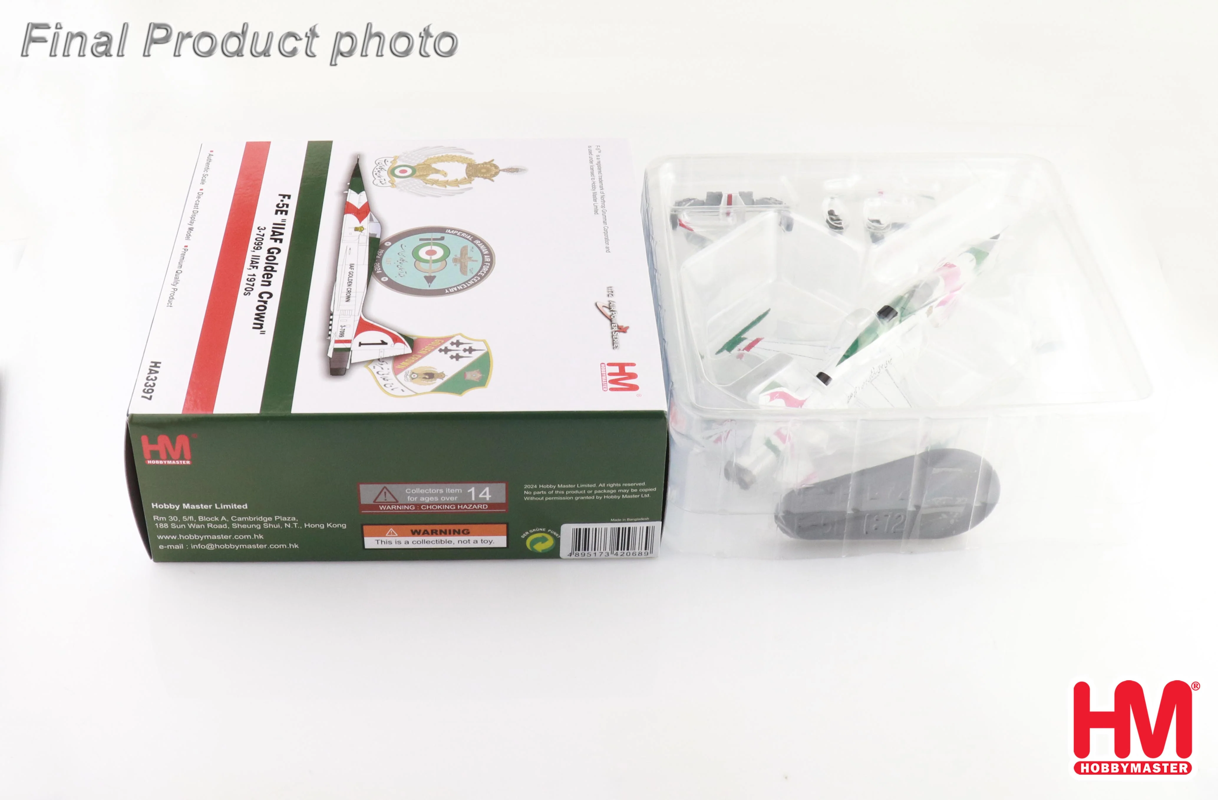Northrop F-5E (IIAF Golden Crown) 3-7099, IIAF 1970s Diecast 1:72 Scale Model - Hobby Master HA3397 - Image 7
