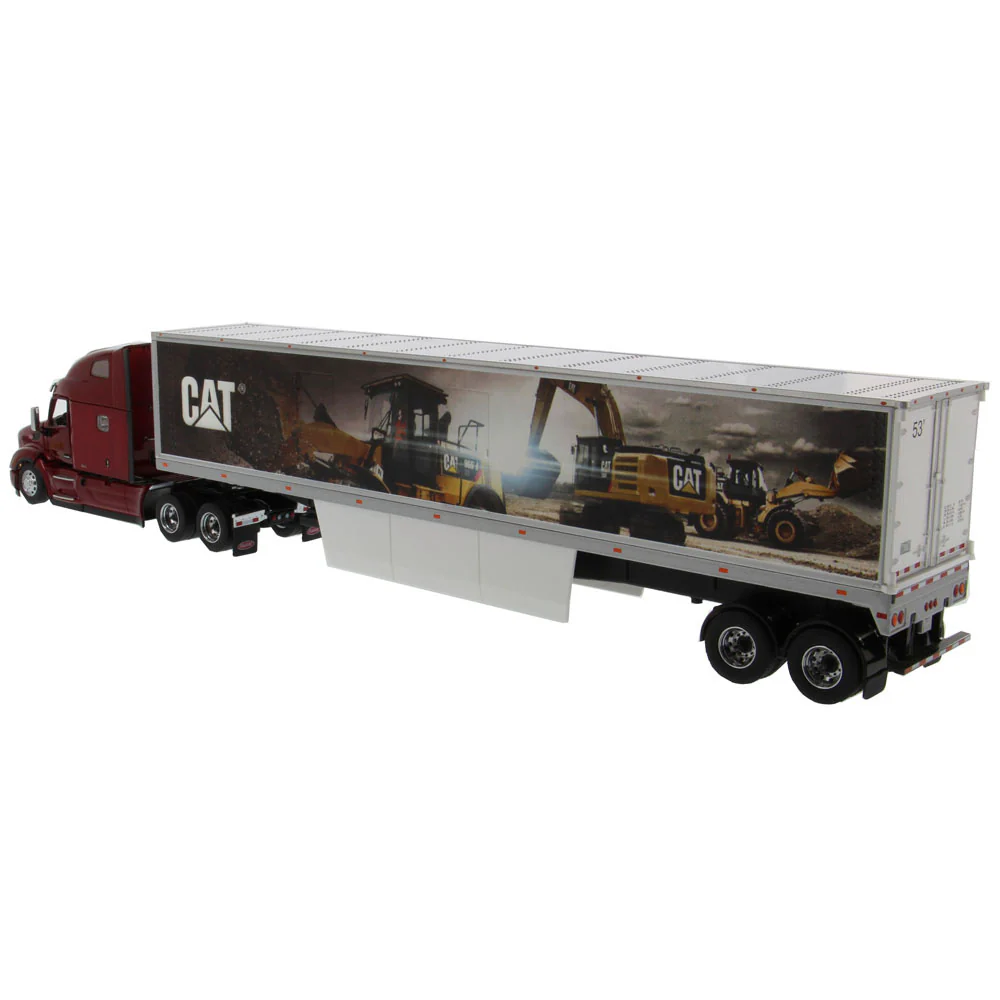 Peterbilt 579 Day Cab w/ CAT® Mural Trailer (Transport Series) 1:50 Scale Model - Diecast Masters 85665 - Image 6