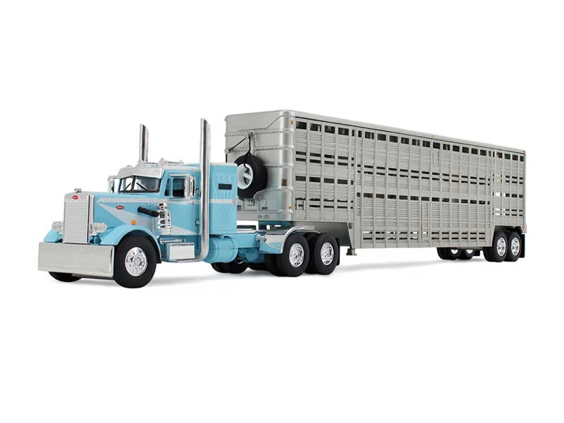 Peterbilt Model 351 w/ 36" Vintage Sleeper & 45' Wilson Vintage Livestock Trailer Diecast 1:64 Scale Model - DCP 60-1816