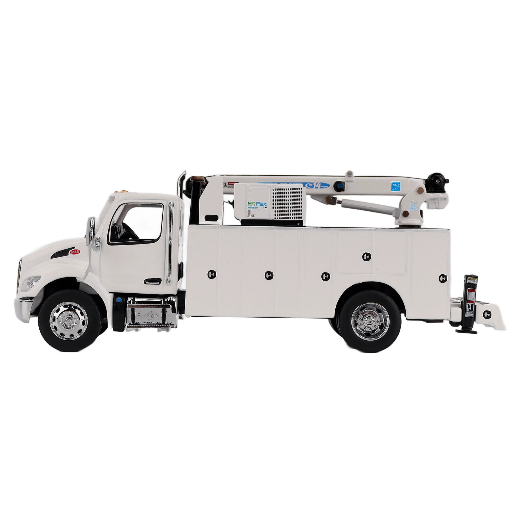 Peterbilt Model 536 Auto-Crane Titan85-Body HC14-Crane Work Truck w/ AC40 Compressor and Miller Trailblazer Welder (Transport Series) Diecast 1:50 Scale Model - Diecast Masters 71214 - Image 2