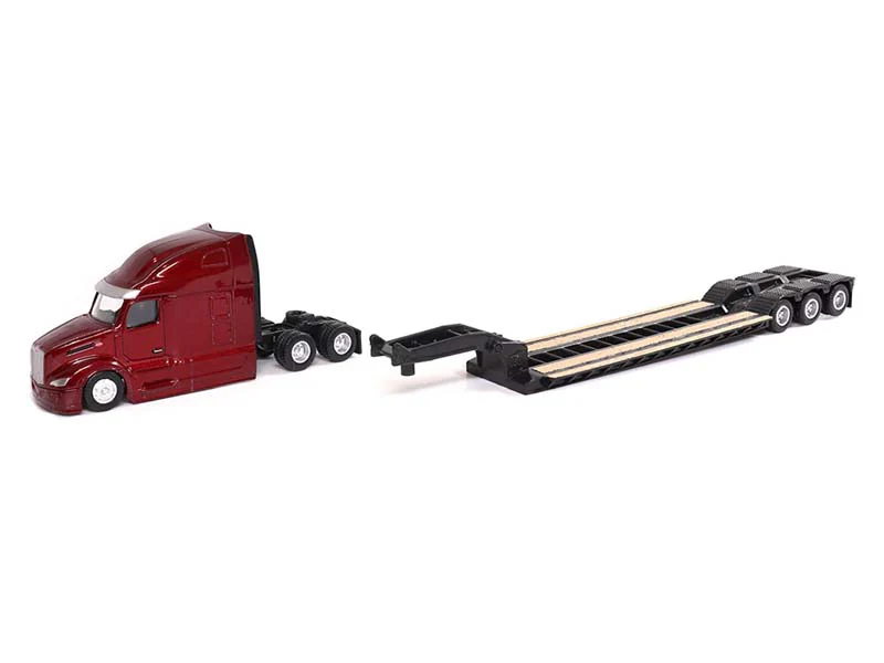 Peterbilt Model 579 UltraLoft Tandem Tractor w/ Lowboy Trailer and CAT D5M Dozer 1:87 HO Scale Model - Diecast Masters 84419 - Image 3