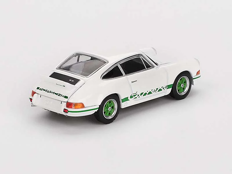 Porsche 911 Carrera RS 2.7 – Grand Prix White w/ Green Livery (Mini GT) Diecast 1:64 Scale Model - TSM MGT00801 - Image 2