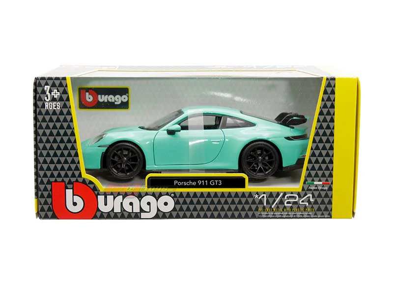 Porsche 911 GT3 – Green Diecast 1:24 Scale Model - Bburago 21104GRN - Image 2